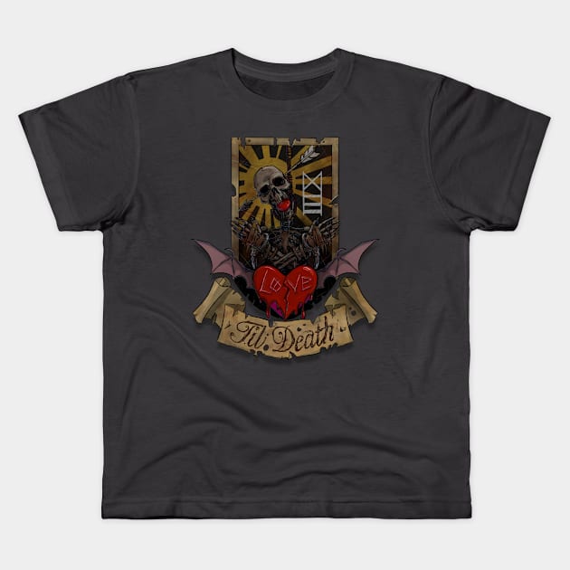 Love Til Death Kids T-Shirt by JesseSalinasArt